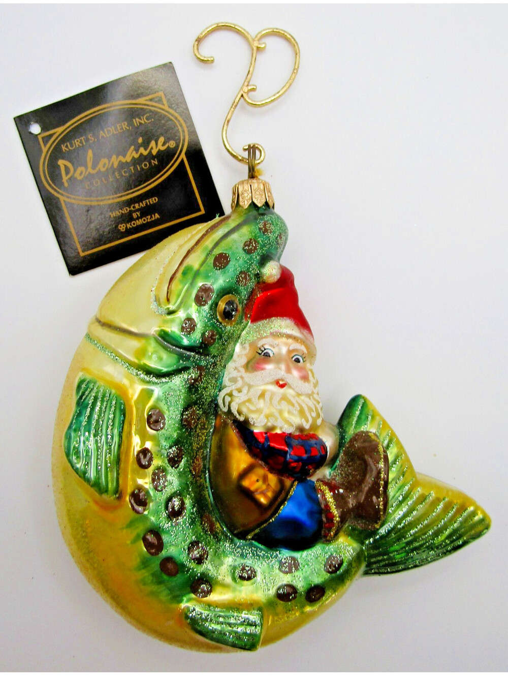 Kurt S. Adler Polonaise Collection by Komozja Fishing Holiday Ornament AP 1554